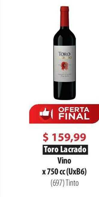 Parodi Toro Lacrado Vino oferta