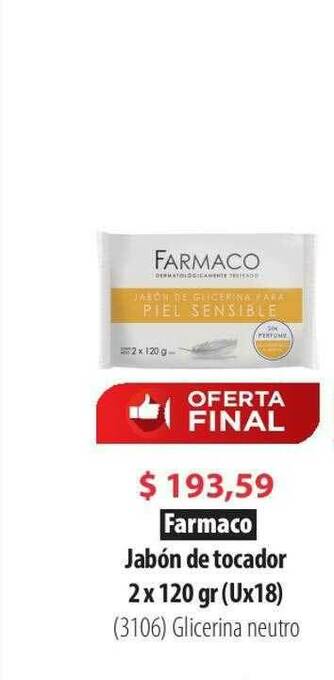 Parodi Farmaco Jabón De Tocador oferta