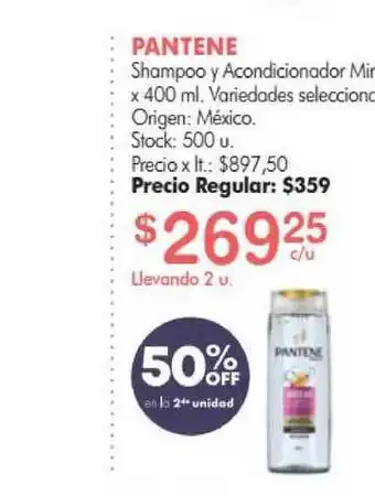 Simplicity Pantene Shampoo Y Acondicionador Mir x 400ml oferta