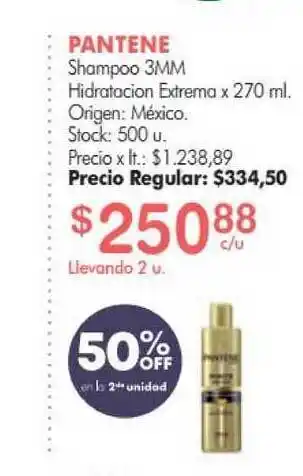 Simplicity Pantene Shampoo 3mm Hidratacion Extrema x 270ml oferta