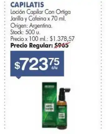 Simplicity Capilatis Loción Capilar Con Ortiga Jarilla Y Cafeina x 70ml oferta