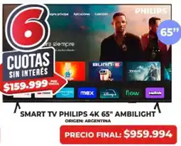 Supermayorista Vital Smart tv philips 4k 65" ambilight oferta