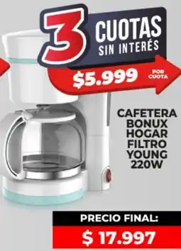 Supermayorista Vital Cafetera bonux hogar filtro young oferta