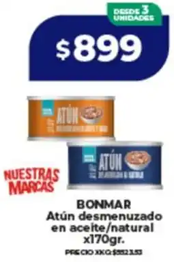 Supermayorista Vital Bonmar atún desmenuzado en aceite/natural oferta