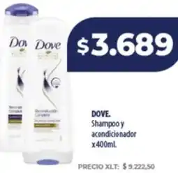 Supermayorista Vital Dove shampoo y acondicionador oferta
