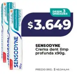 Supermayorista Vital Sensodyne crema dent limp profunda oferta
