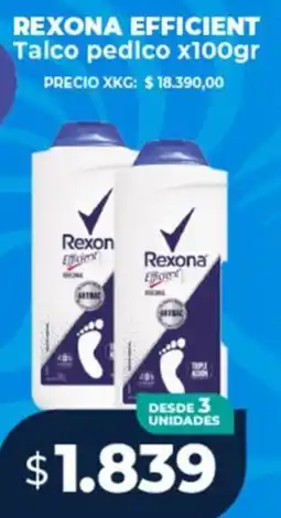 Supermayorista Vital Rexona efficient talco pedico oferta