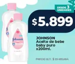 Supermayorista Vital Johnson aceite de bebe baby puro oferta