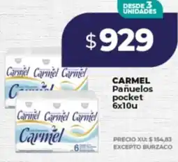 Supermayorista Vital Carmel pañuelos pocket oferta