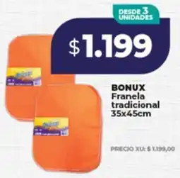 Supermayorista Vital Bonux franela tradicional oferta
