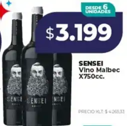 Supermayorista Vital Sensei vino malbec oferta