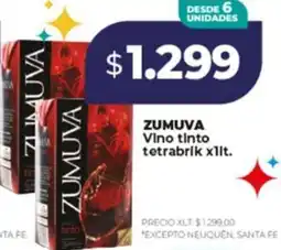 Supermayorista Vital Zumuva vino tinto tetrabrik oferta