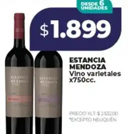 Supermayorista Vital Estancia mendoza vino varietales oferta