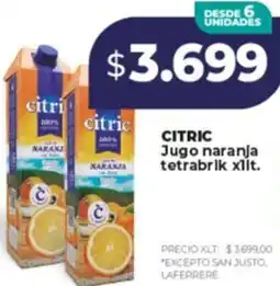 Supermayorista Vital Citric jugo naranja tetrabrik oferta