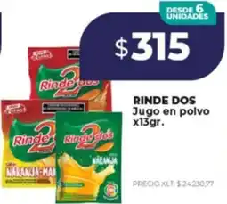 Supermayorista Vital Rinde dos jugo en polvo oferta