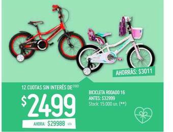 Changomas Bicicleta Rodado 16 oferta
