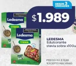 Supermayorista Vital Ledesma edulcorante stevia sobre oferta