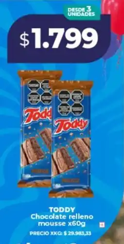 Supermayorista Vital Toddy chocolate relleno mousse oferta
