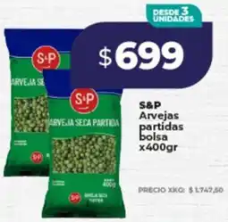 Supermayorista Vital S&p arvejas partidas bolsa oferta