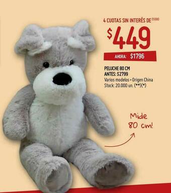 Changomas Peluche 80 Cm oferta