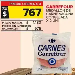 Carrefour Carrefour medallon de carne vacuna congelada oferta