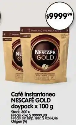 Supermercados Buenos Días Nescafé gold café instantaneo doypack oferta