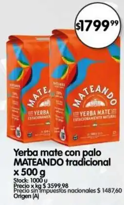 Supermercados Buenos Días Mateando yerba mate con palo tradicional oferta