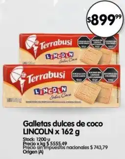 Supermercados Buenos Días Lincoln galletas dulces de coco oferta