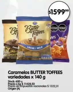 Supermercados Buenos Días Butter toffees caramelos variedades oferta