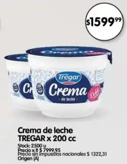 Supermercados Buenos Días Tregar crema de leche oferta