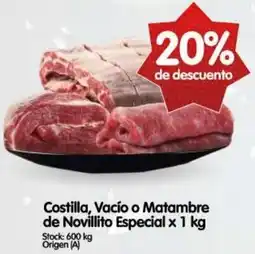 Supermercados Buenos Días Costilla, vacío o matambre de novillito especial oferta