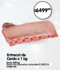 Supermercados Buenos Días Entrecot de cerdo oferta