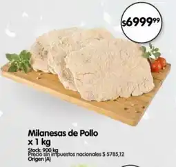 Supermercados Buenos Días Milanesas de pollo oferta