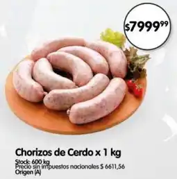 Supermercados Buenos Días Chorizos de cerdo oferta