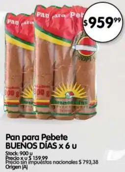 Supermercados Buenos Días Buenos dias pan para pebete oferta