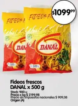 Supermercados Buenos Días Danal fideos frescos oferta