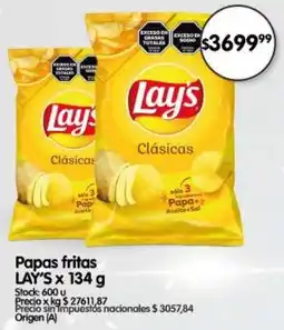 Supermercados Buenos Días Lay's papas fritas oferta