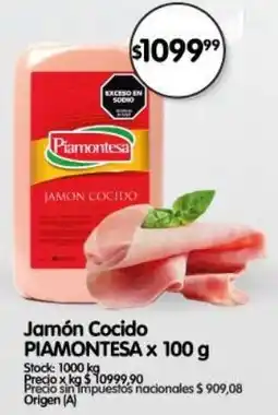 Supermercados Buenos Días Piamontesa jamón cocido oferta