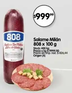 Supermercados Buenos Días 808 milán salame oferta