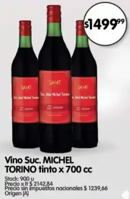 Supermercados Buenos Días Michel torino vino suc. tinto oferta