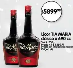 Supermercados Buenos Días Tia maria licor clásico oferta
