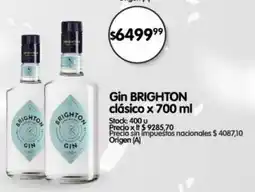Supermercados Buenos Días Brighton gin clásico oferta