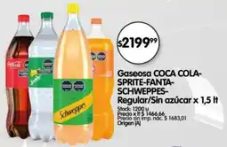 Supermercados Buenos Días Coca cola- sprite-fanta- schweppes-gaseosa oferta