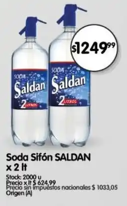 Supermercados Buenos Días Saldan soda sifón oferta