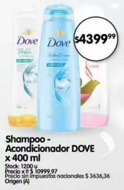 Supermercados Buenos Días Dove shampoo- acondicionador oferta