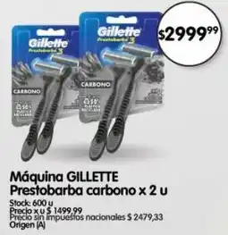 Supermercados Buenos Días Gillette máquina prestobarba carbono oferta