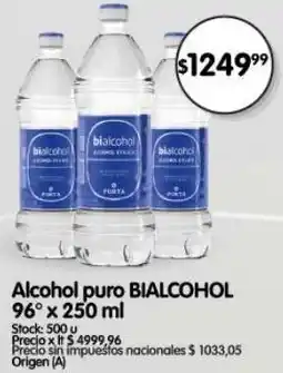 Supermercados Buenos Días Bialcohol alcohol puro 96° oferta