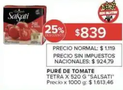 Carrefour Salsati puré de tomate tetra oferta