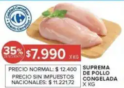 Carrefour Suprema de pollo congelada oferta