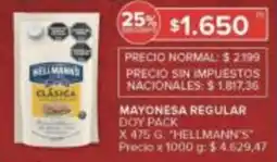 Carrefour Hellman's mayonesa regular oferta